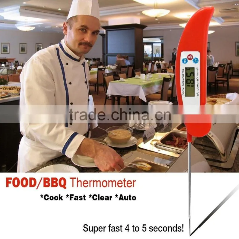 Long Probe LCD Screen Digital Stainless Baby Milk BBQ Meat Cooking Thermometer with Instant Read