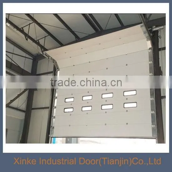 Industrial sectional automatic garage door with small door SLD-043