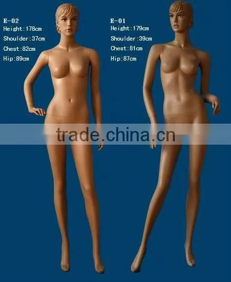 lifelike female mannequin with moulded hair