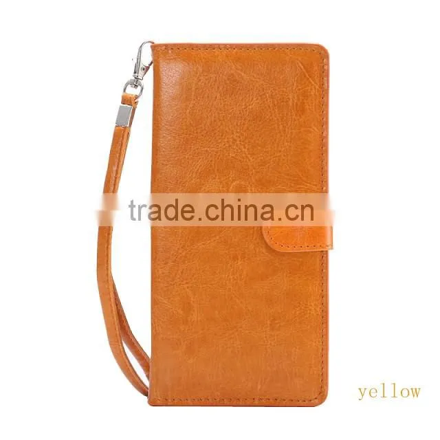 For Apple Iphone 4 5 6 plus Wallet Case Pu leather case with Card Slots and Cash Compartment Flip Cover