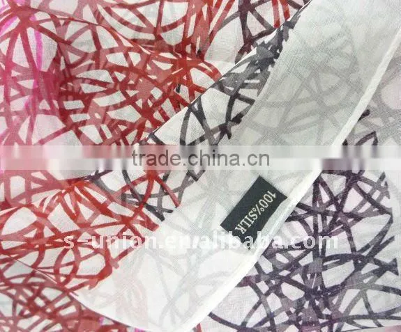 2011 100% silk chiffon scarf for ladies