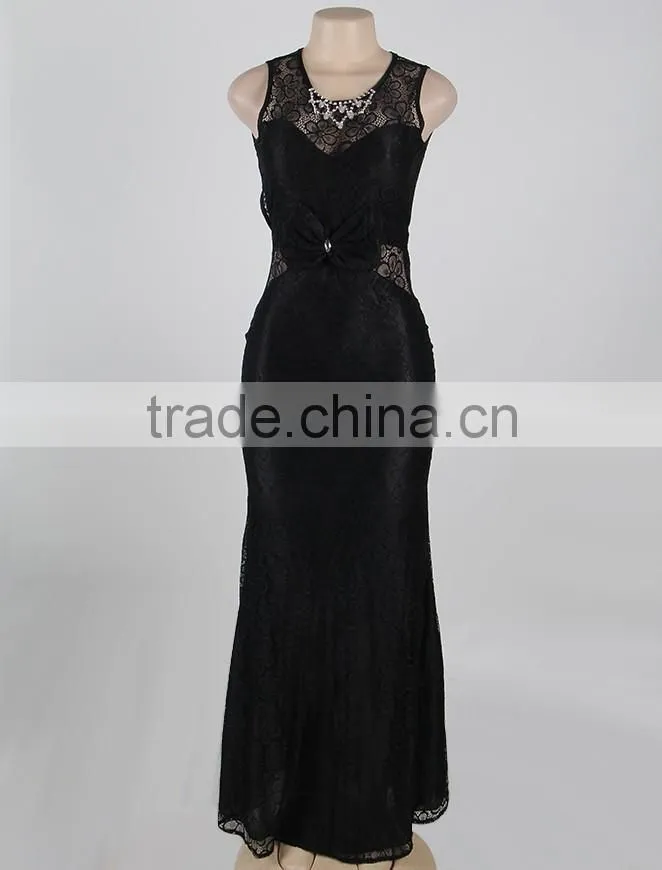 Beautiful Pattern Adult Women Party Wear Back Open Brilliant Yellow Mermaid Evening Dress