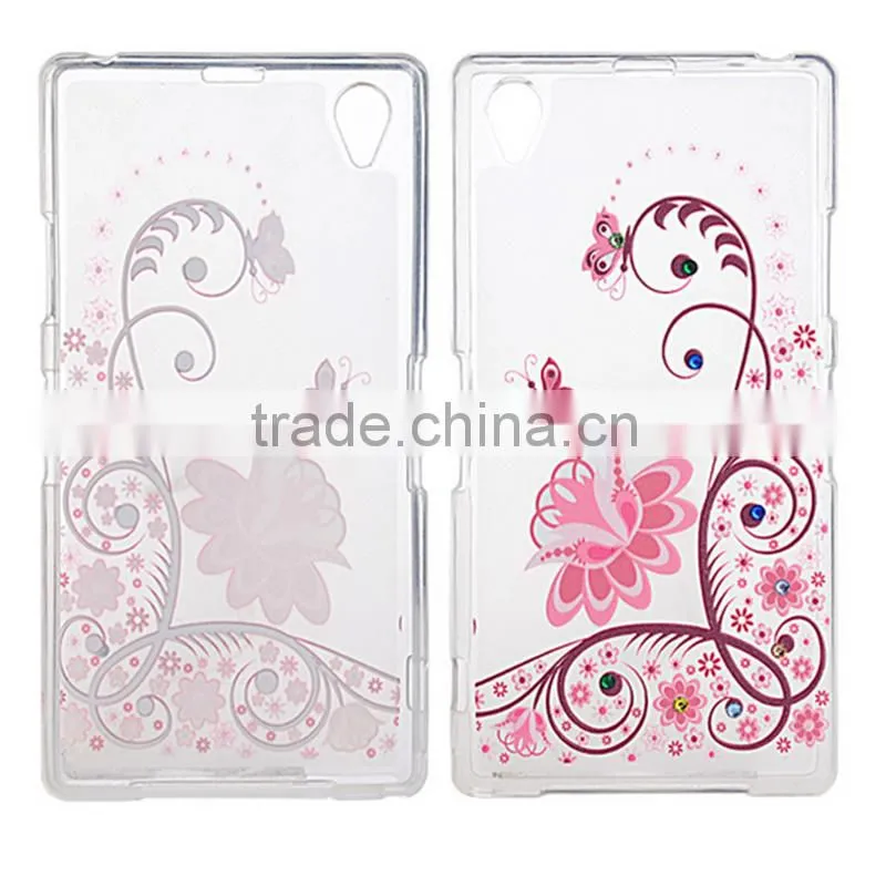 transparent print tpu mobile phone back cover case for sony xperia premium for compact aqua ultra plus z c m t 1 2 3 4 5 6