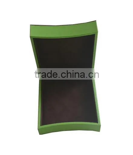 luxury plastic paper jewelry gift box square shape with radian custom logo