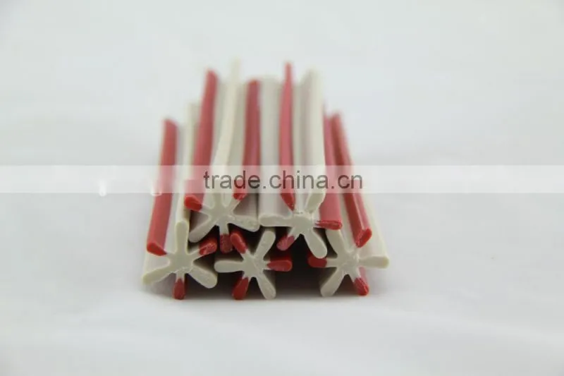 worm (two-tone straight hexagonal natural dog chews)