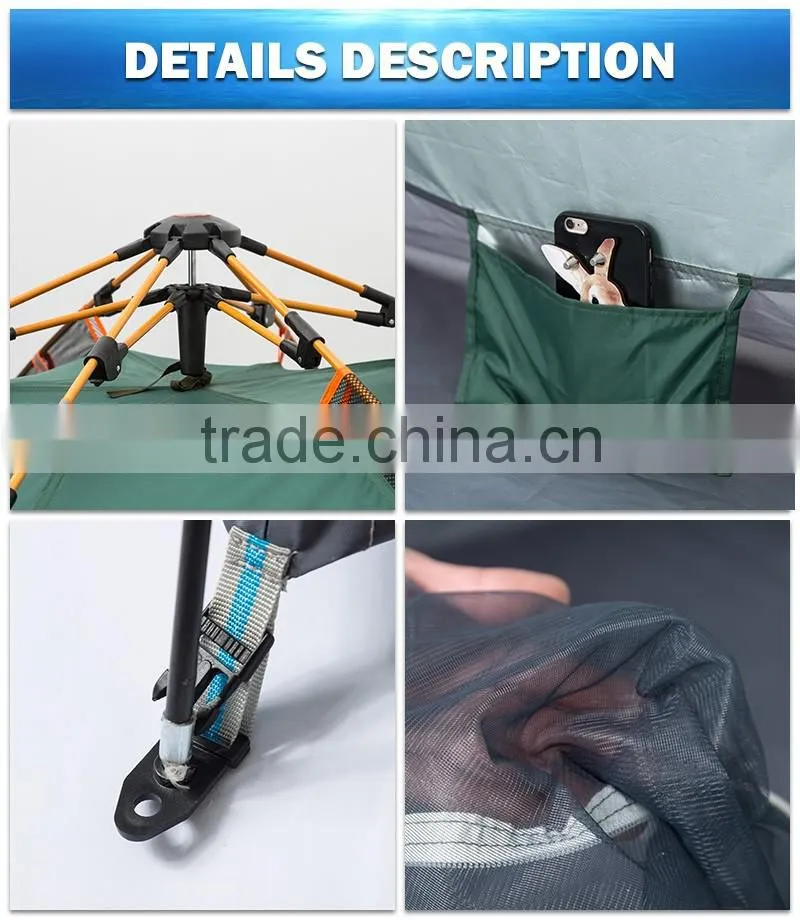 2016 New Double Layers indproof Waterproof Automatic Camping Tents for 3 - 4 Persons Outdoor