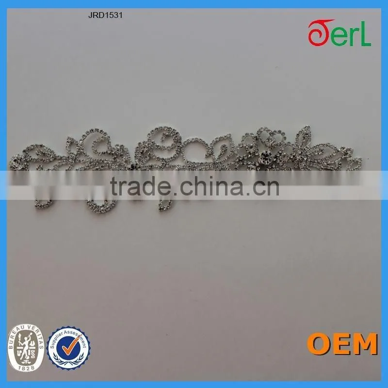 Wholesale Fashion Design Decorative Bling Bling Crystal Bridal Rhinestone Applique for Dresses