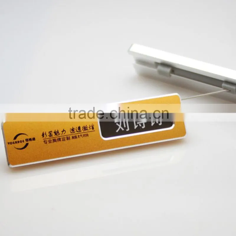 2015 high quality new metallic namebadge