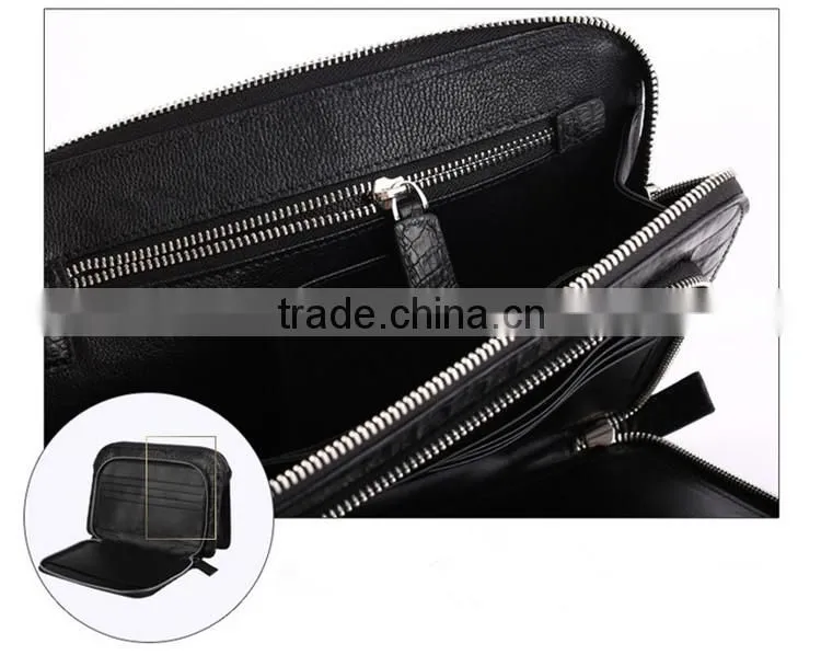 Zipper Clutch Wallet Custom Leather Bag Clutch Bag Genuine Crocodile Bag Men Luxury Wallet Clutch
