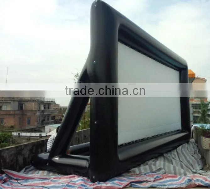 inflatable air tight screen for outdoor movie events