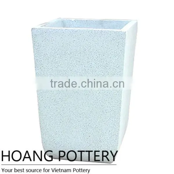 White cement Planter outdoor and indoor from Vietnam