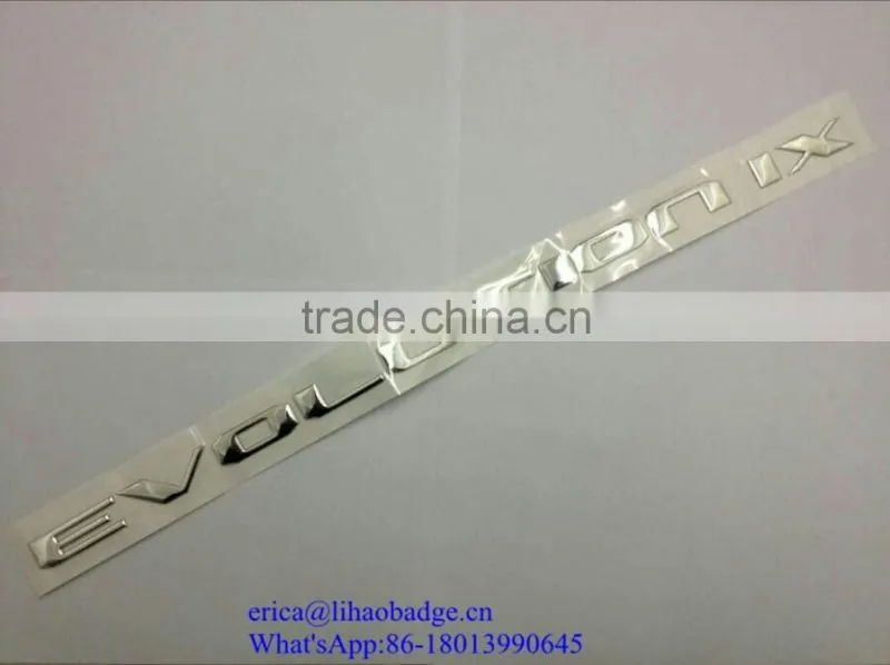 die cutted letter embossed metal stickers