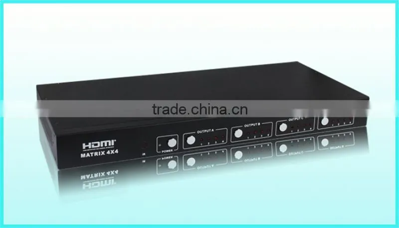 HDMI to Coaxial Matrix Switcher 4by4with IR , RS-232 , TCP/TP, high quality