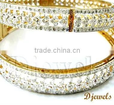 Ladies Diamond Gold Bangles, Stylish Diamond Gold Bangles, Diamond Jewelry