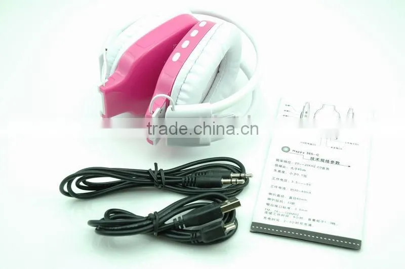2014 Perfect bluetooth headset with stereo hifi sound quality and tf card slot fm radio function