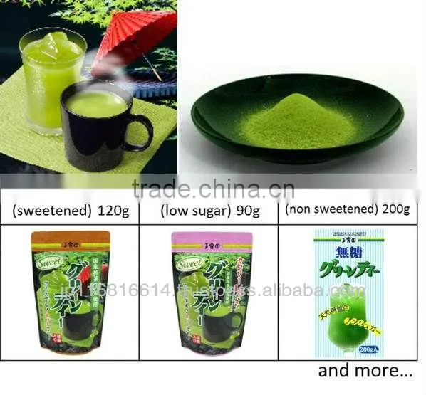Japanese green tea drink powder for health and beauty
