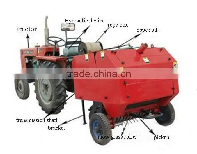 Factory Offer Compact Round Bundle Machine With Tractor