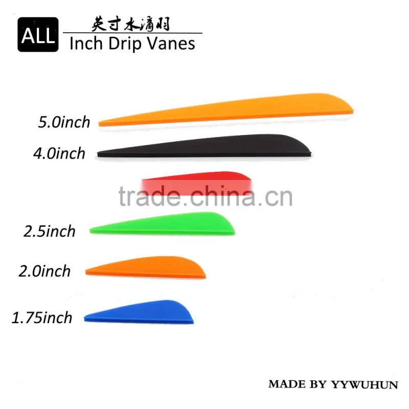 2.5inch drop arrow vane, fletching for carbon plastic arrow vanes
