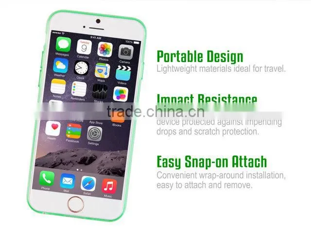 Ultra Thin Crystal Clear TPU Back Case Cover For iPhone6 (4.7")