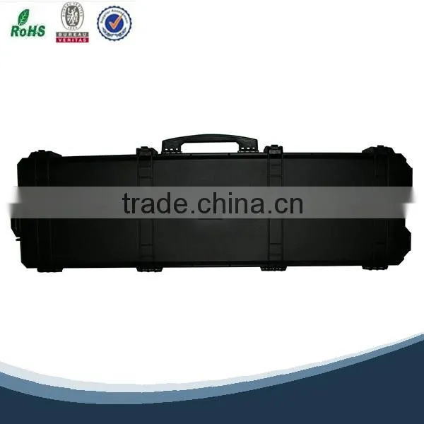Plastic hard gun case with foam