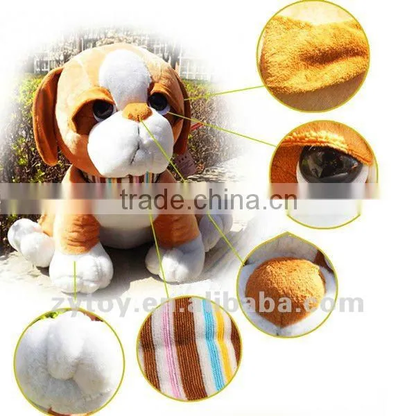 cute custom plush stuffed life size dog statues