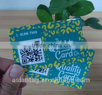 Offset plastic pvc blank white card