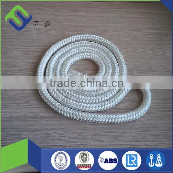 White 16mm nylon braided rope factory supply