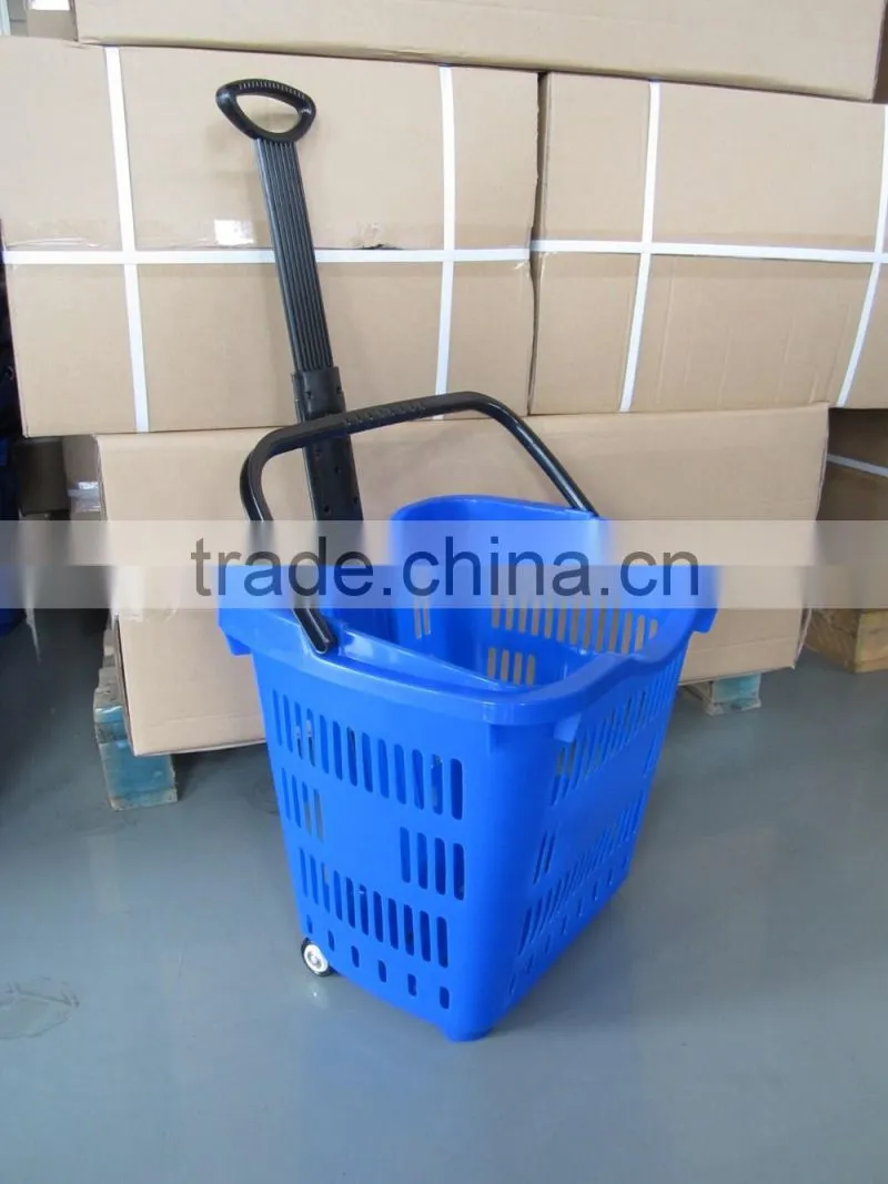 small steel cart for plastic/metal hand basket