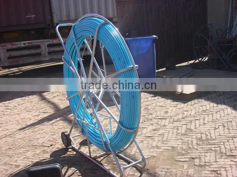 Cable installation tools, Easy movable cable duct rods ,Fiberglass snake rod with antirust leader