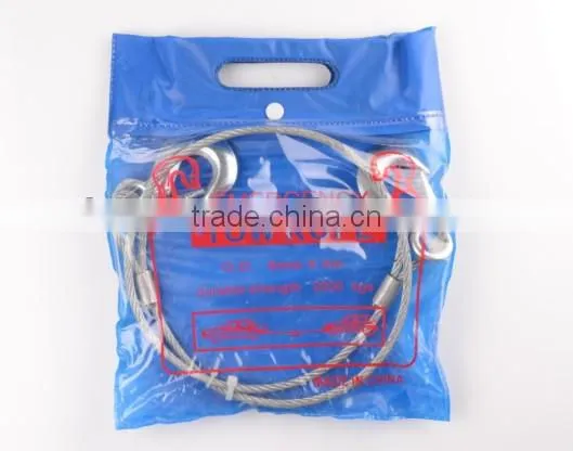 H70125 EMERGENCY STEEL TOW ROPE 10MM X 4M WITH HOOKS PLASTIC COATED STEEL CABLE VEHICLE