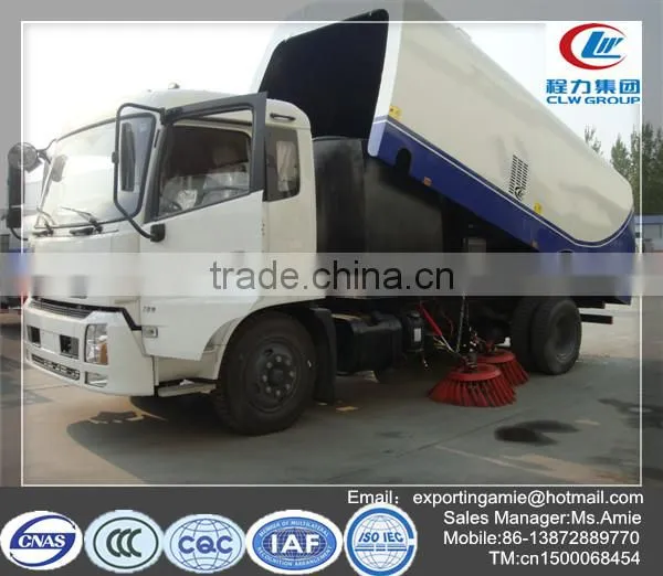 large dongfeng 6 wheels 180hp street sweeper truck for sale
