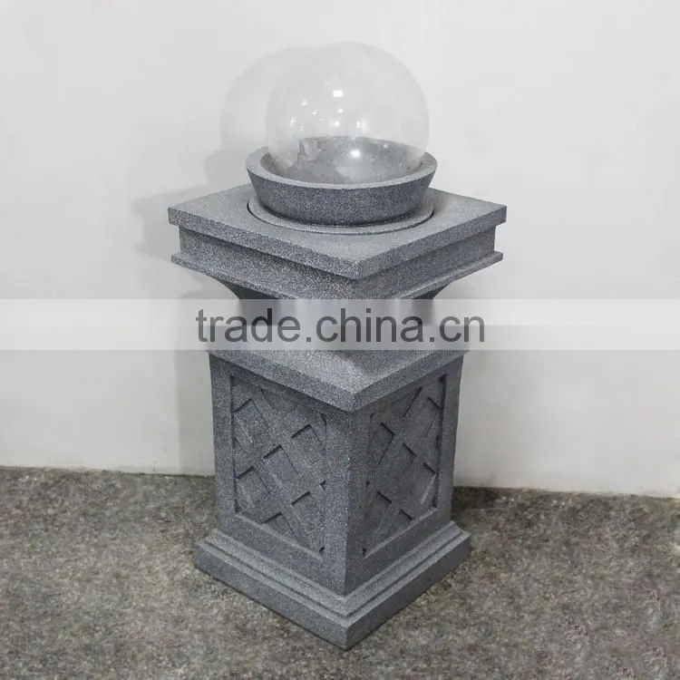 polyresin garden sculpture with light