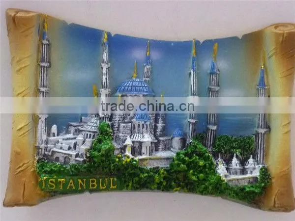Polyresin landscape tourist souvenir magnets