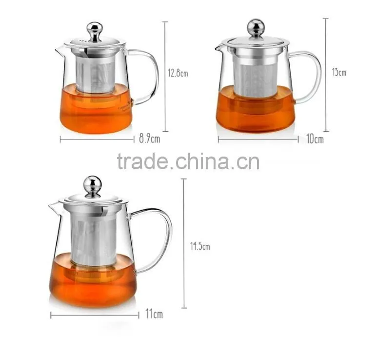 26oz/750ml Borosilicate Ultralight High Heat Resistance Teapots for Flower Tea and Loose Leaf Tea Pot
