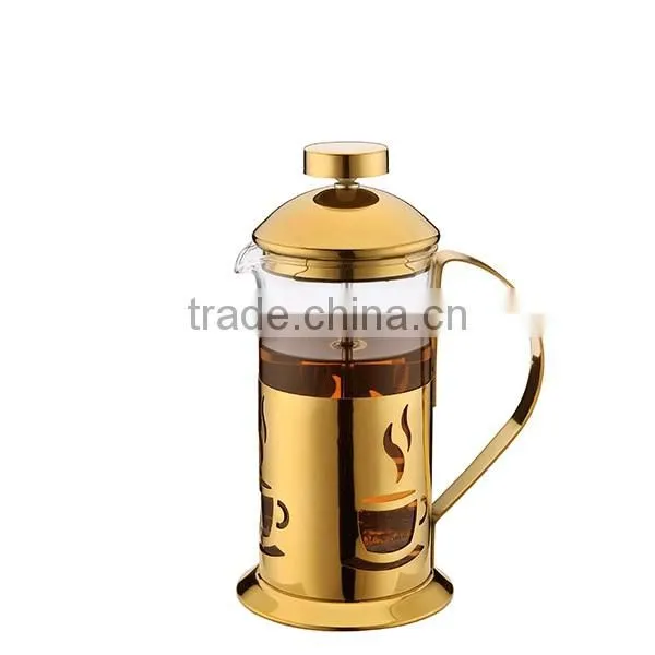 Haonai wholesale gold plating french press coffee maker
