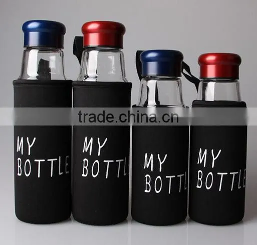Cheap Promotional unbreakable glass water bottle heat-resistant borosilicate water bottle glass,mineral water glass bottle