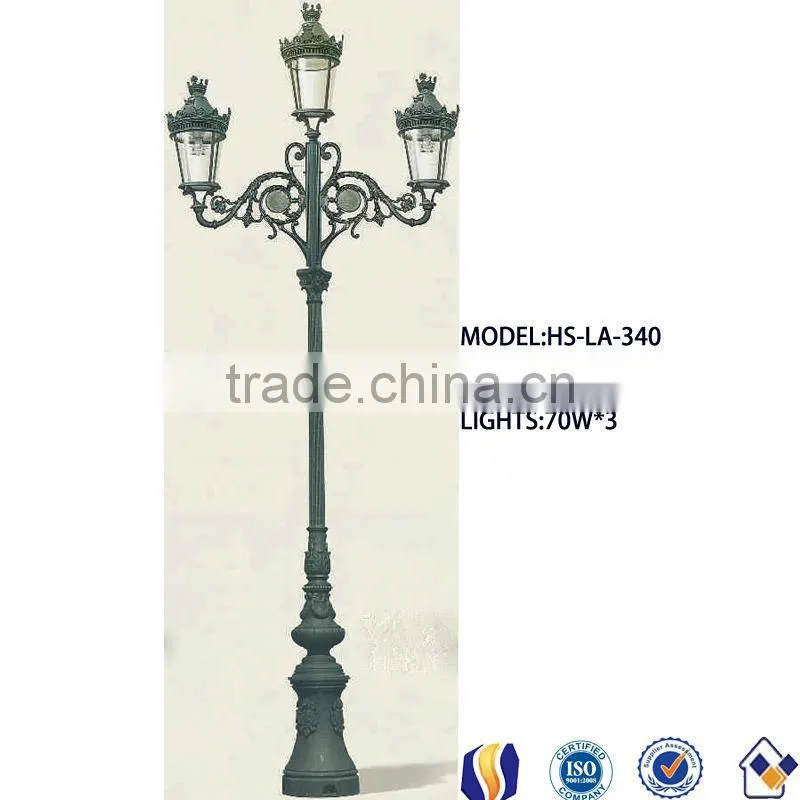 Outdoor decorative cast iron street lighting pole/lamp post made in Botou
