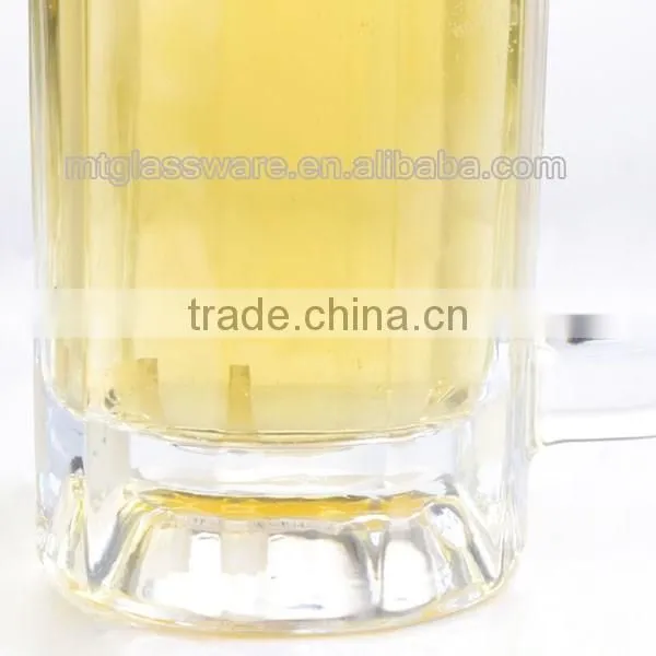 14oz glass mason jar clear drinking glass with handle beer mug
