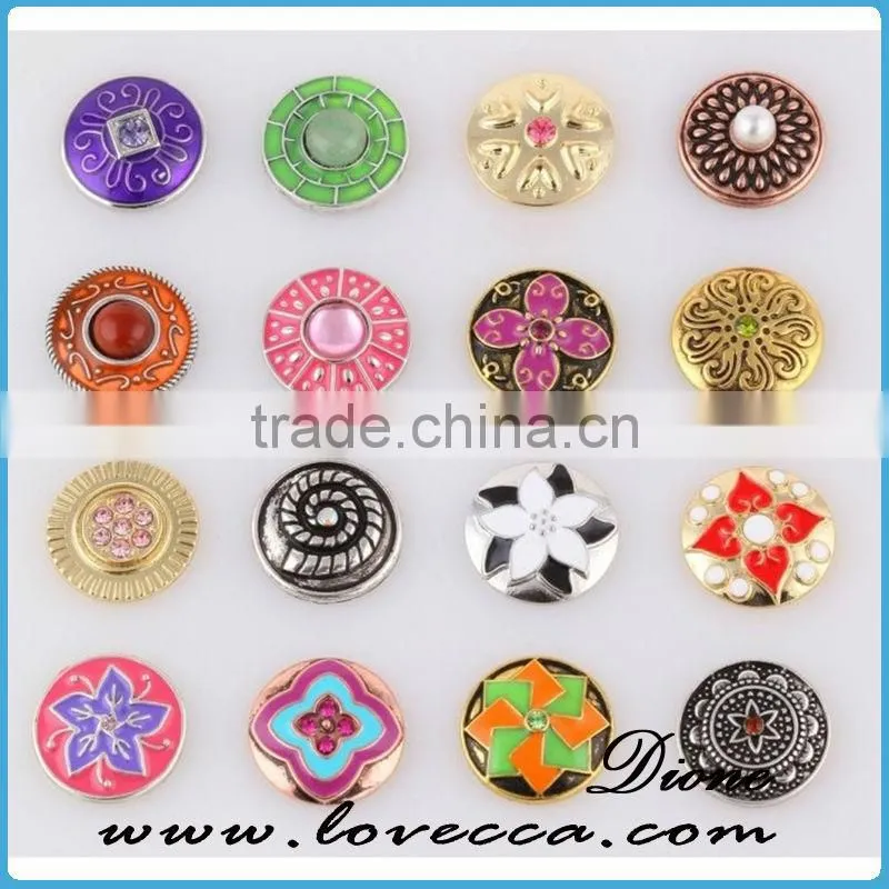 Fashion design 18mm metal snap button for leather bracelets, necklace