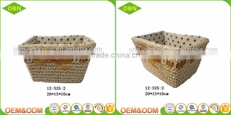 Wholesale colorful cheap mini woven crochet basket