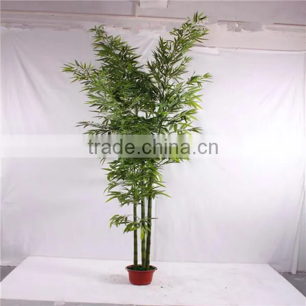 artificial green bamboo plant real trunk in factory price good quality