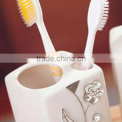 square ceramic bathroom set
