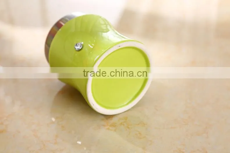 ceramic Canister with stainless steel stand