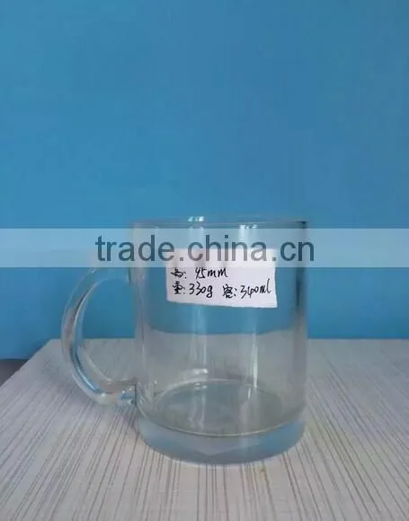 food grade FDA passed glass coffee cup with customized design