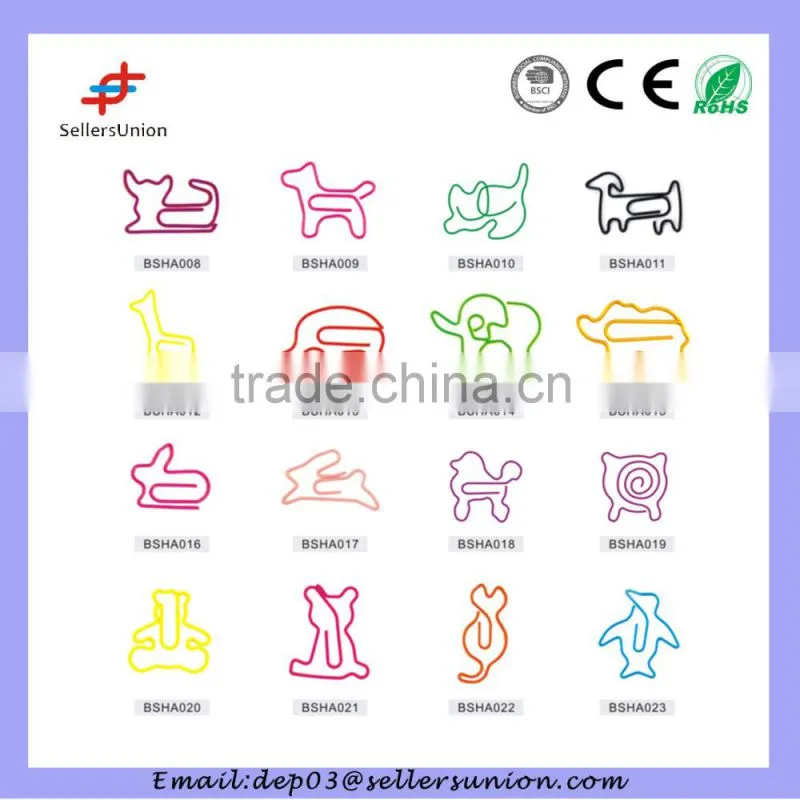 Promotional Gifts Stationery Supplies Funny Animal Shape Paper Clips
