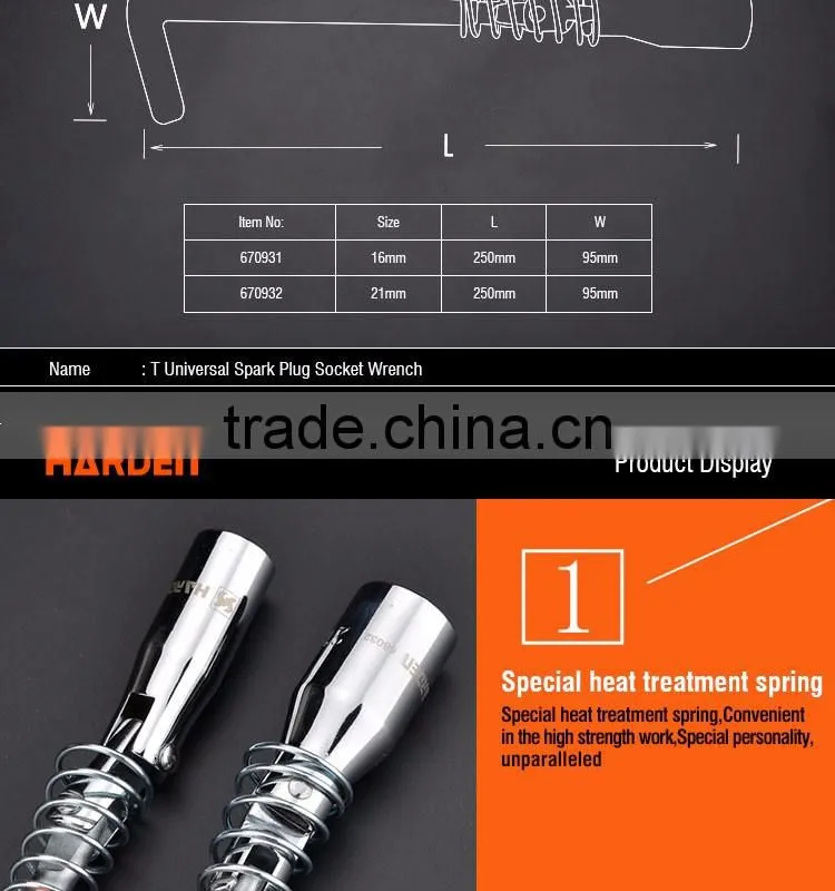 Chrome Vanadium Professional T Universal Spark Plug Socket Wrench Tool