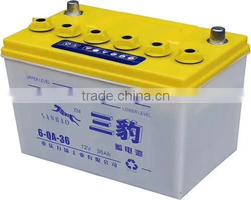 6-QA-36 DRY CHARGED ACID CAR BATTERY 12V