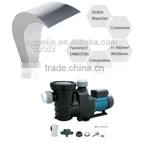 Water curtain for swimming pool and spa swimming pool fountain nozzles