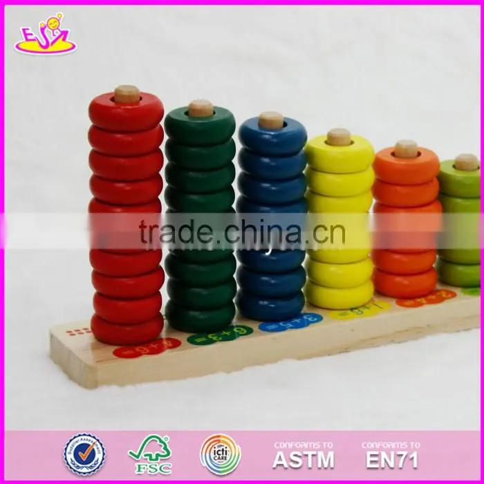 2017 New design kids educational toys wooden stacking blocks W13D124