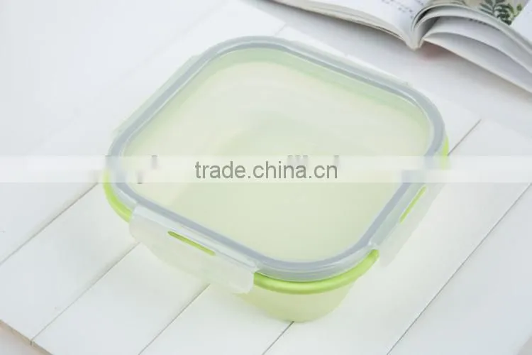 Silicone food grade small fruit box airtight lunch box